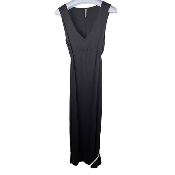 Old Navy Women's Black Sleeveless Maxi Dress Size Large V-Neck Long Classic Work - Picture 1 of 8